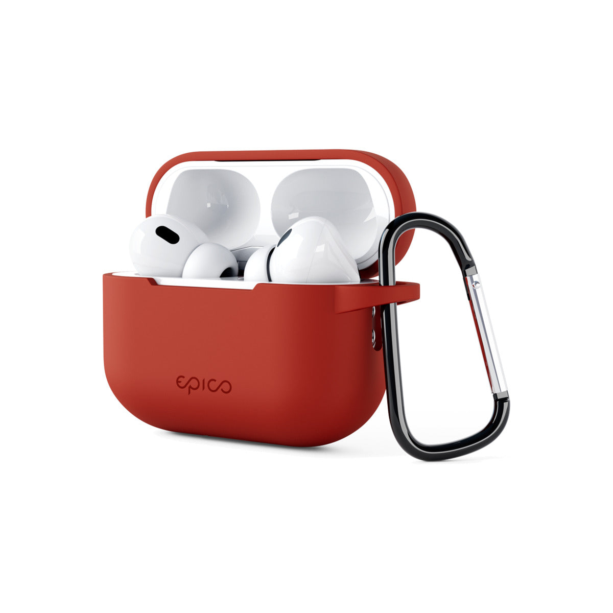 Silikonové outdoor pouzdro pro AirPods Pro 2. gen Epico - červené - istyle.work