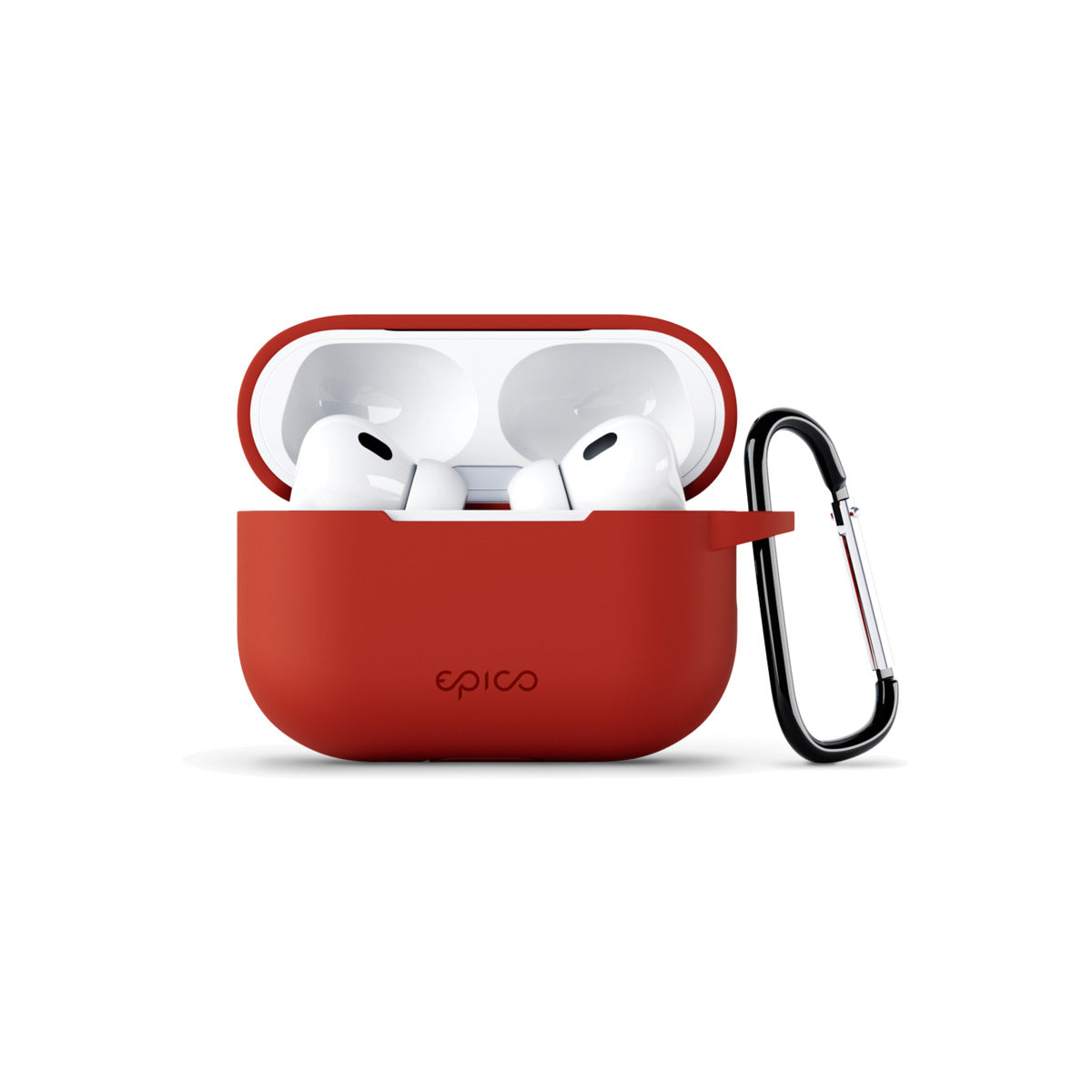 Silikonové outdoor pouzdro pro AirPods Pro 2. gen Epico - červené - istyle.work