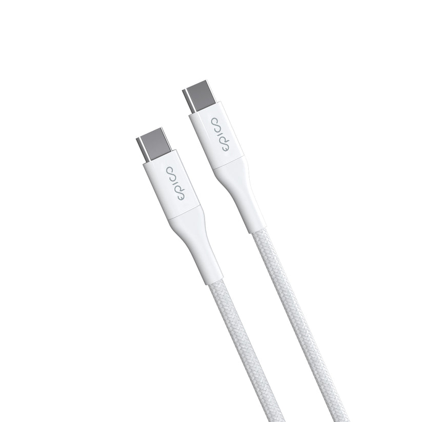 Opletený kabel Epico PD USB-C na USB-C 1,2 m - bílý - istyle.work