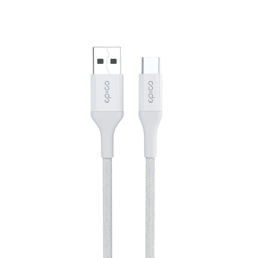 Opletený kabel Epico PD USB-A na USB-C 1,2 m - bílý - istyle.work