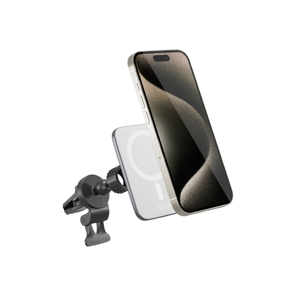 Ultra tenká bezdrátová autonabíječka Epico Qi2 Mag+ - stříbrná - istyle.work