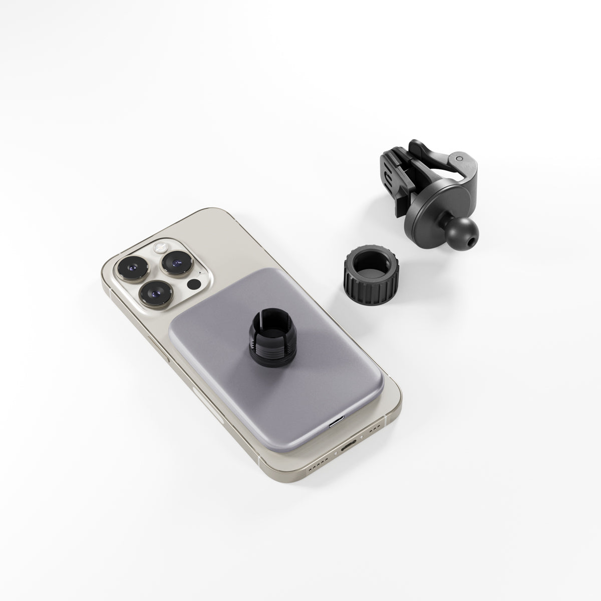 Ultra tenká bezdrátová autonabíječka Epico Qi2 Mag+ - stříbrná - istyle.work