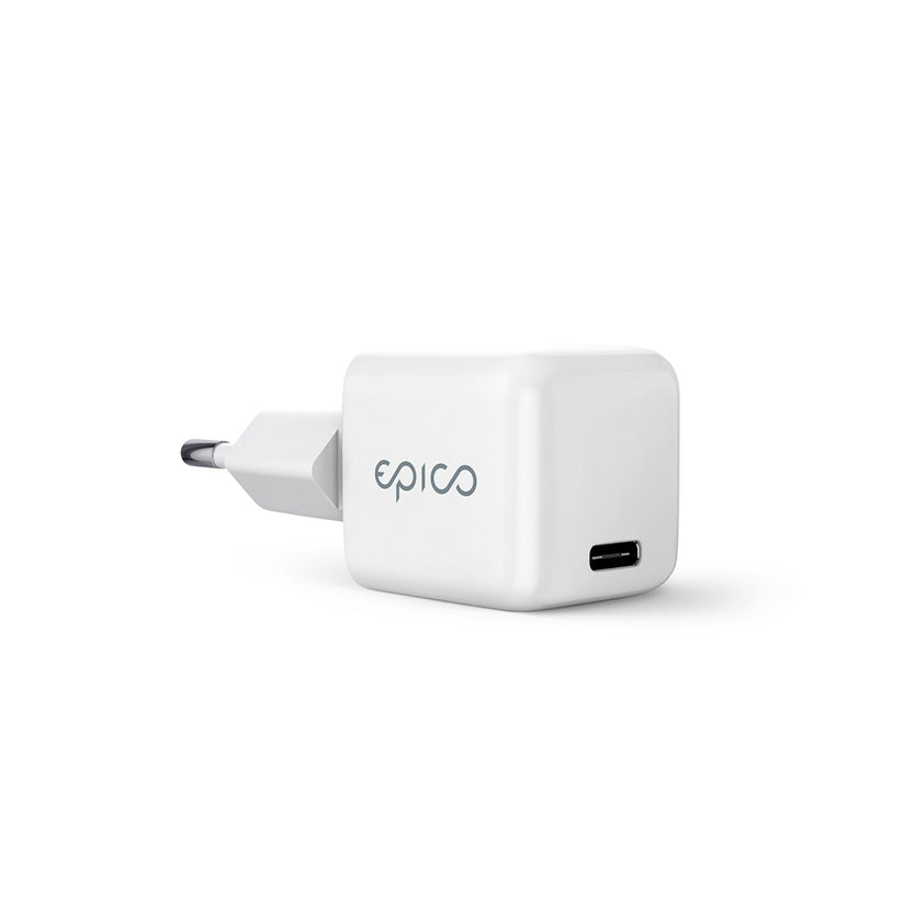 30W GaN nabíječka Epico Charger Bundle s 1,2m kabelem USB-C - bílá - istyle.work