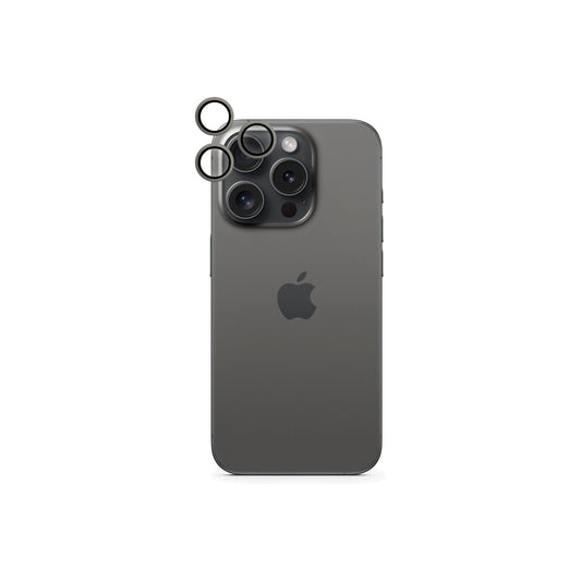 Ochrana objektivů s hliníkovými rámečky pro iPhone 16 Pro / 16 Pro Max iSTYLE - černá - istyle.work