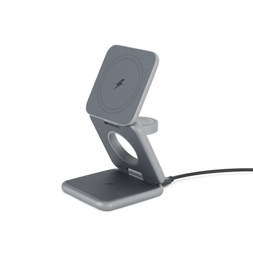 MagSafe skládací bezdrátový nabíjecí stojánek iSTYLE Mag+ - vesmírně šedý - istyle.work