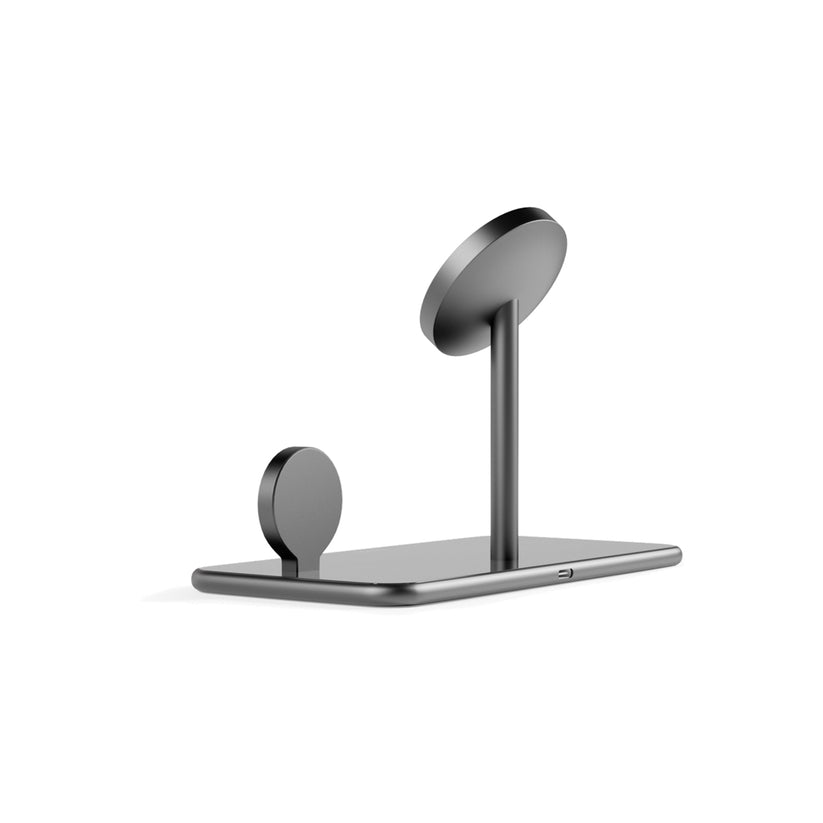 Skleněný nabíjecí stojan Epico Mag+ s MagSafe - černý - istyle.work