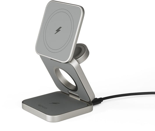 MagSafe bezdrátová nabíječka Epico UltraBase EF45 3v1 - titanová