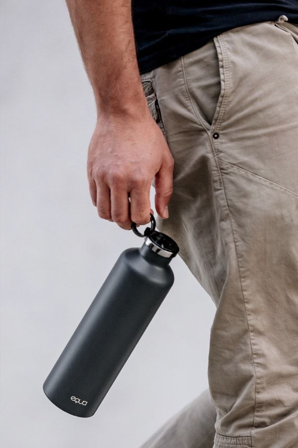 Chytrá lahev Equa Smart mramor - černá - istyle.work