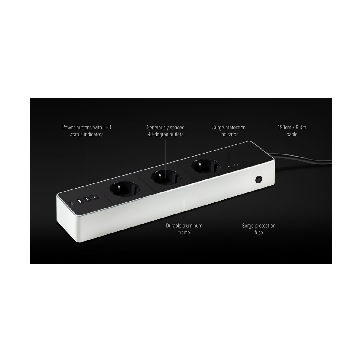 HomeKit prodlužovací přívod Eve Energy Strip - 3x zásuvka - istyle.work