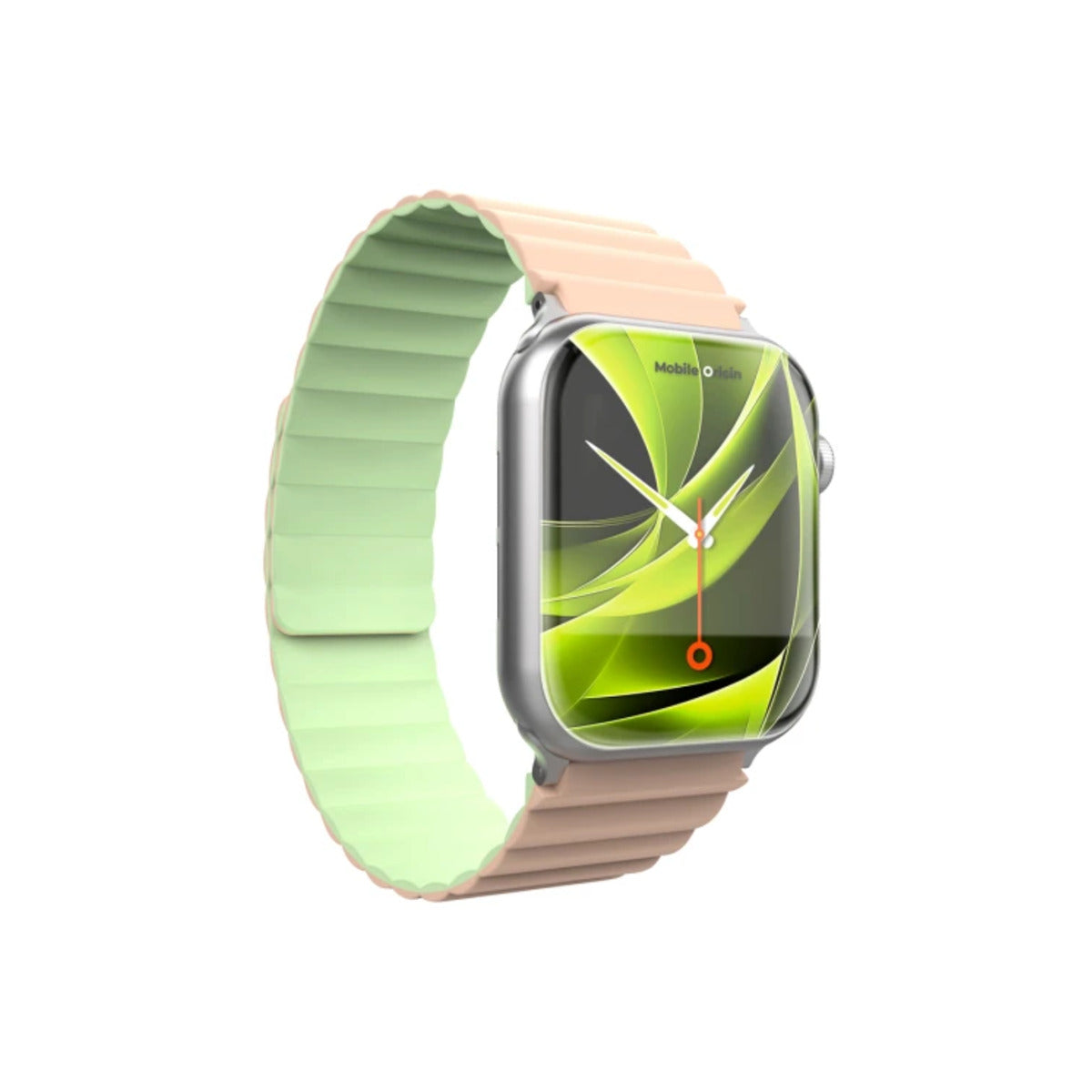 Řemínek pro Apple Watch 42/44/45/49 mm Mobile Magnetic Strap II - růžový/zelený - istyle.work