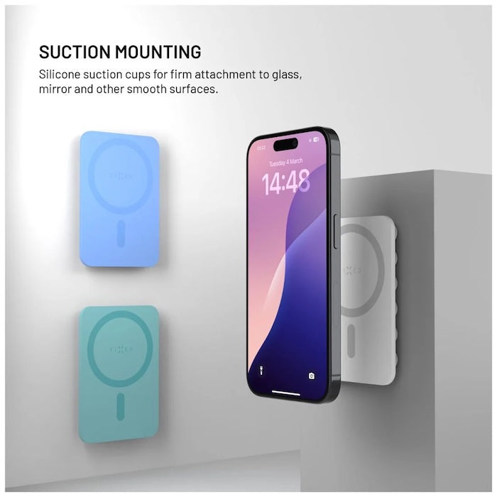 MagSafe držák s přísavkami FIXED MagMate - světle modrý - istyle.work