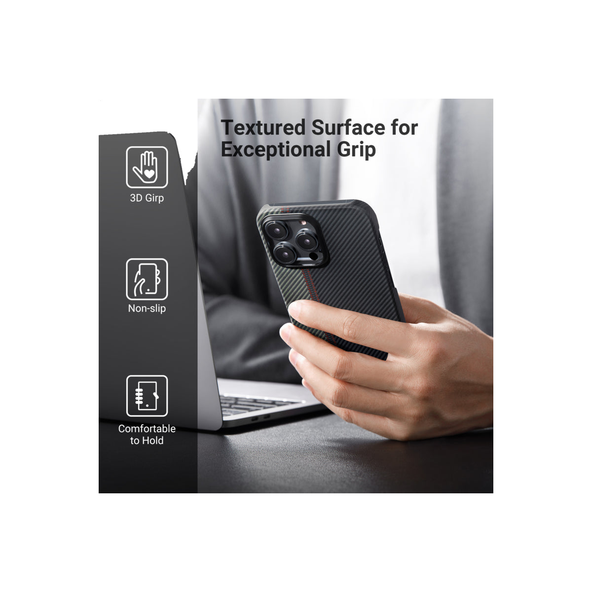 Kryt na iPhone 14 Pro Pitaka Fusion Weaving MagEZ Case 3 - vícebarevný - istyle.work