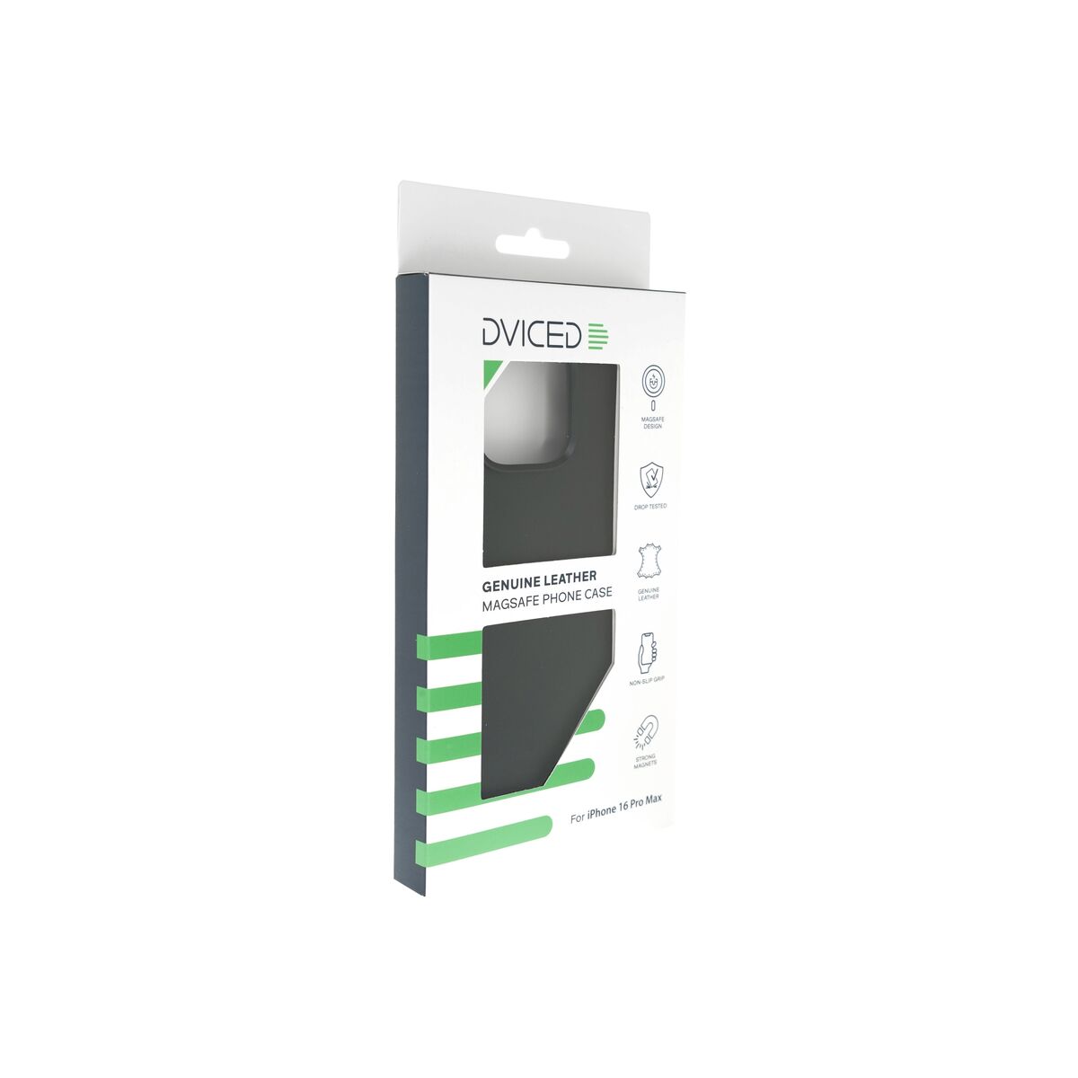Kožený MagSafe kryt pro iPhone 16 Pro Max Dviced – černý - istyle.work