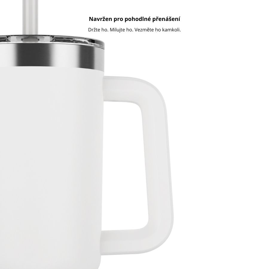 Chytrý termohrnek HidrateSpark PRO 2 Tumbler 887 ml - bílý