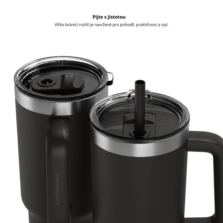 Chytrý termohrnek HidrateSpark PRO 2 Tumbler 887 ml - černý