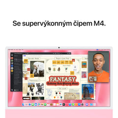 iMac 24“ 4.5K displej, Apple M4 10jádrové CPU, 10jádrové GPU, 16GB, 512GB SSD, CZ - růžový