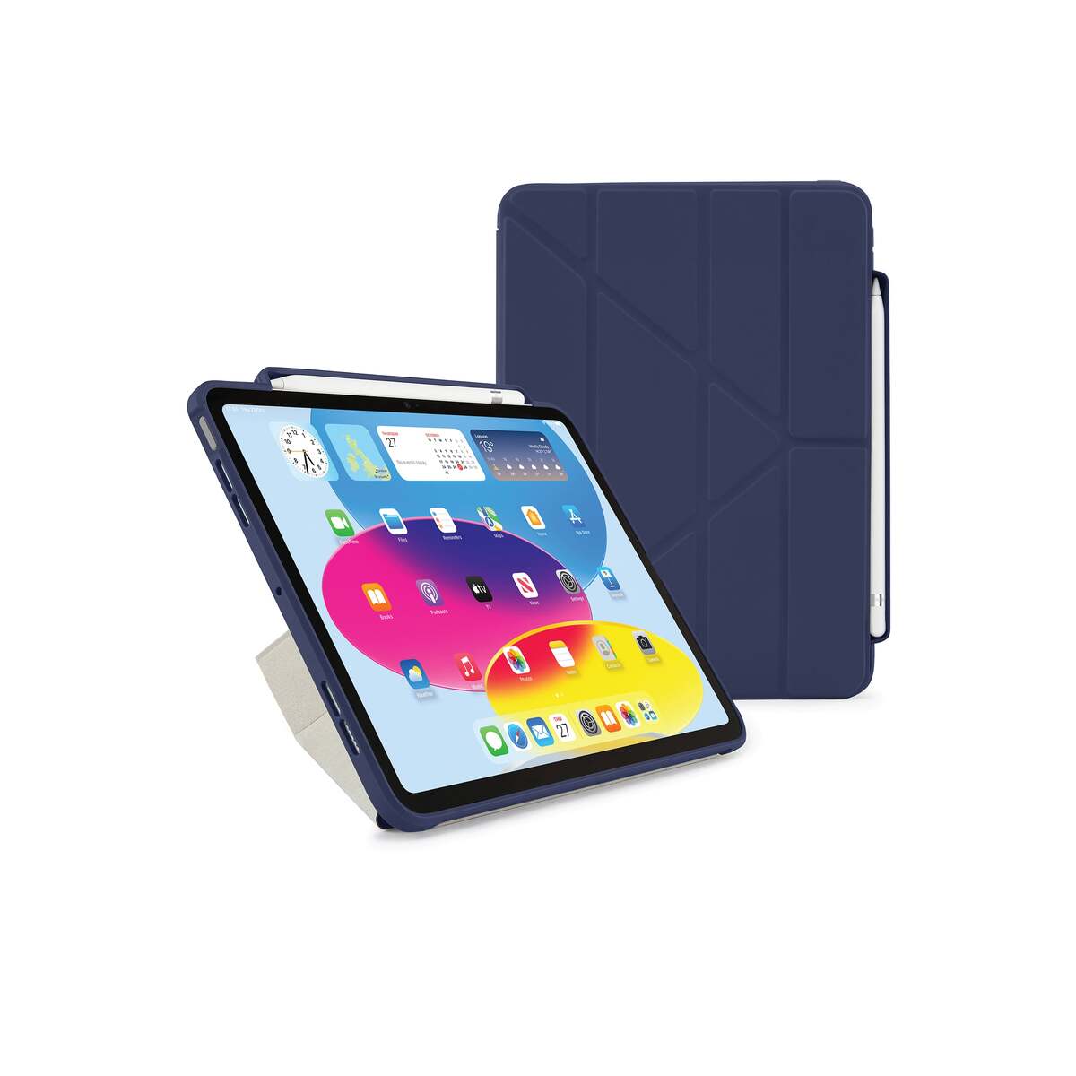 Pouzdro pro iPad 10,9" (2022) Pipetto Origami No3 Pencil Case - tmavě modré