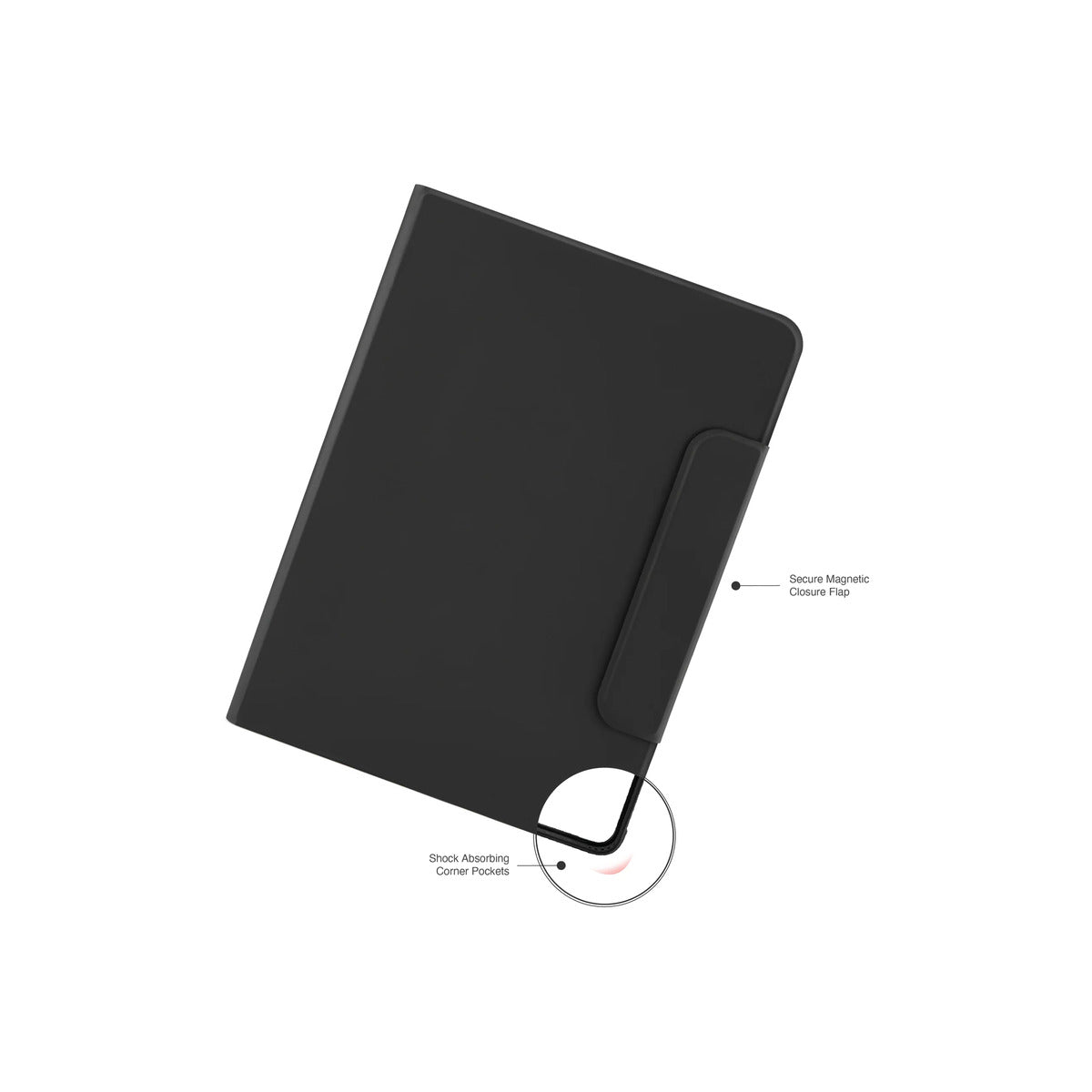Pouzdro Rotating Folio pro iPad 11" Pipetto Origami No5 Rotating Folio Case - černé