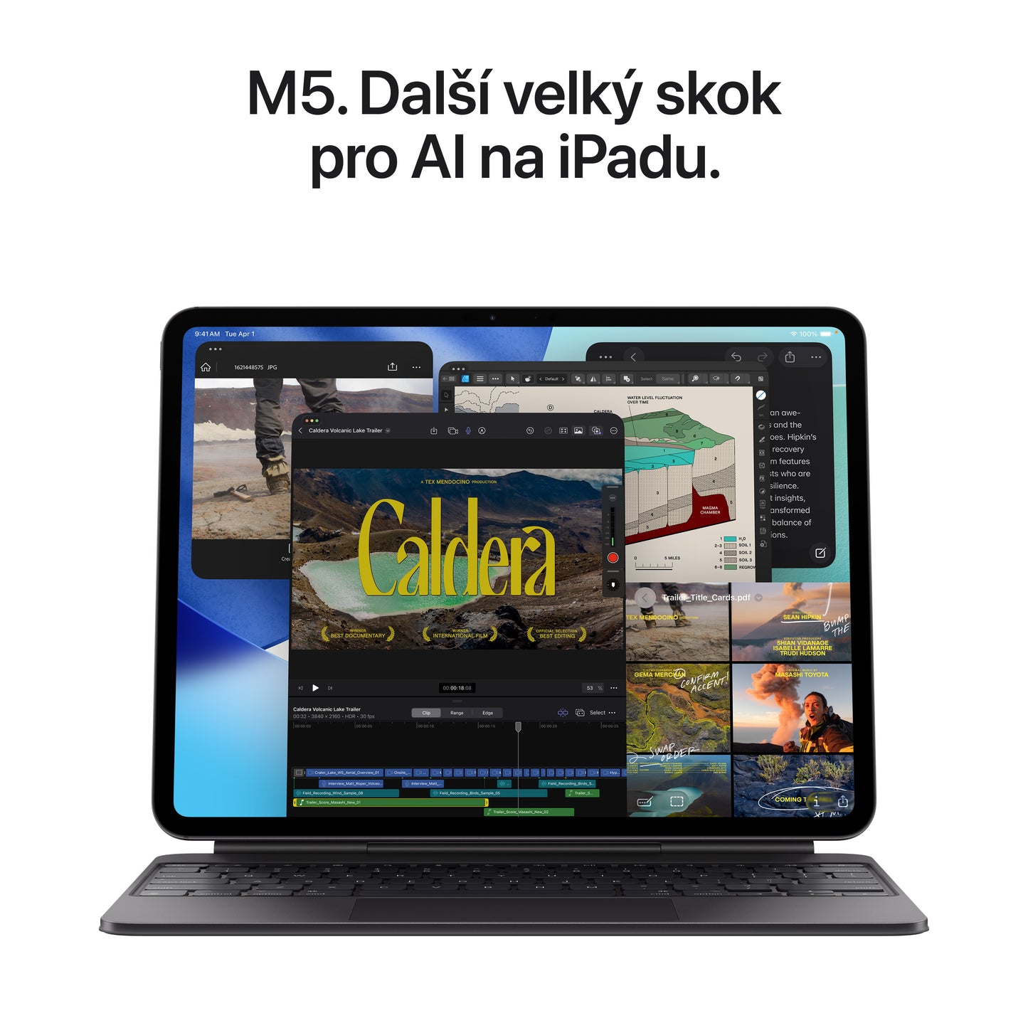 13palcový iPad Pro Wi-Fi 1TB se standardním sklem - vesmírně černý