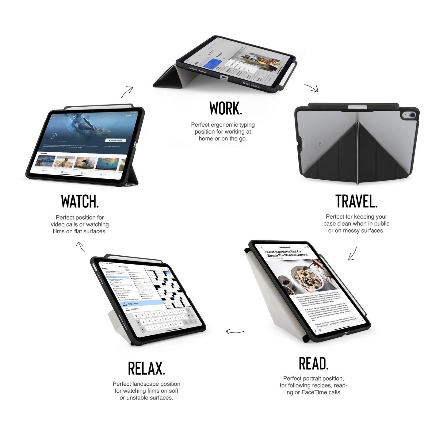 Kryt na iPad Air 13" Pipetto Origami No3 Pencil Case - černý - istyle.work