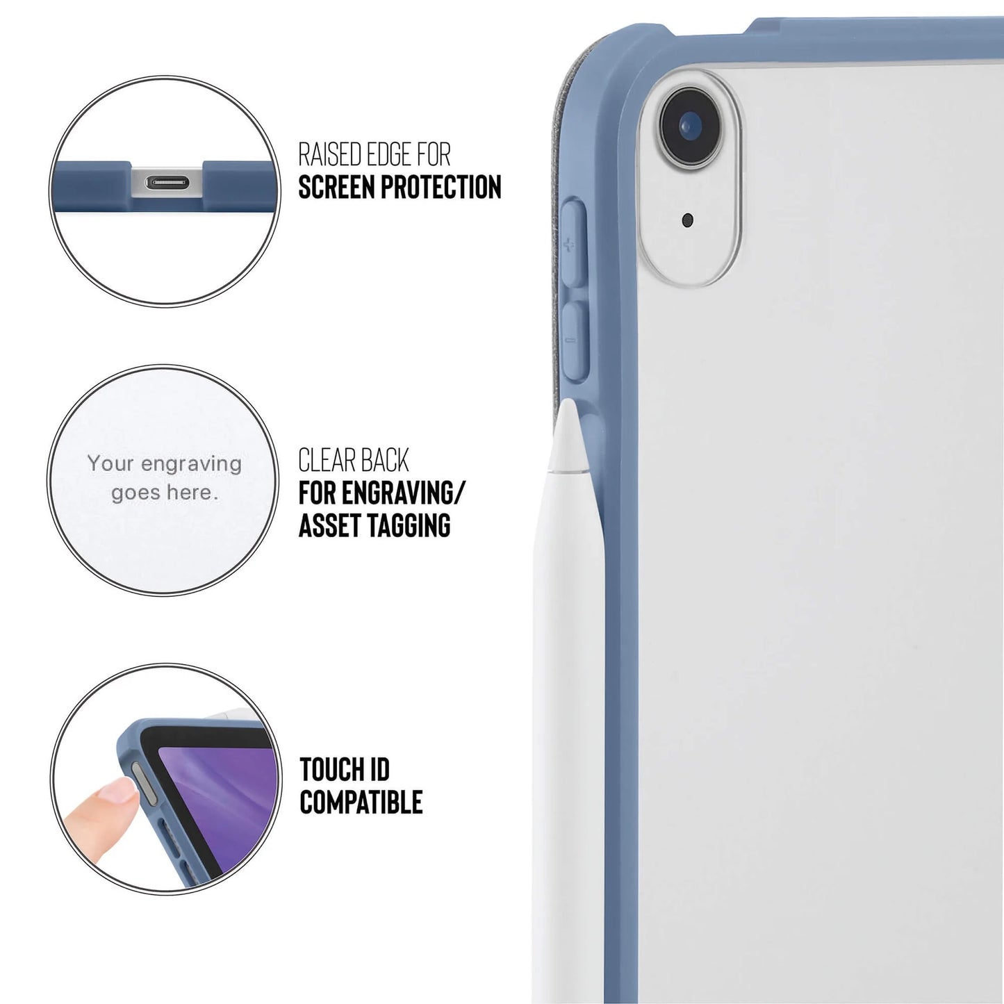 Kryt na iPad Air Pipetto Origami No1 Original Case - světle modrý - istyle.work