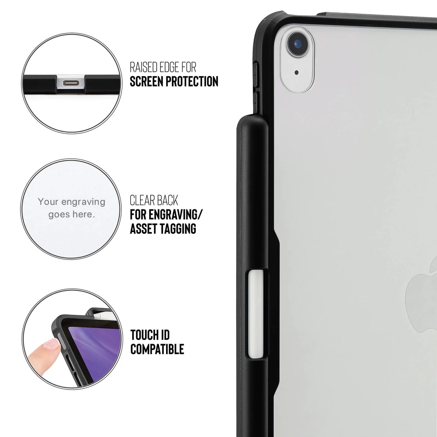 Kryt na iPad Air Pipetto Origami No3 Pencil Case - černý - istyle.work