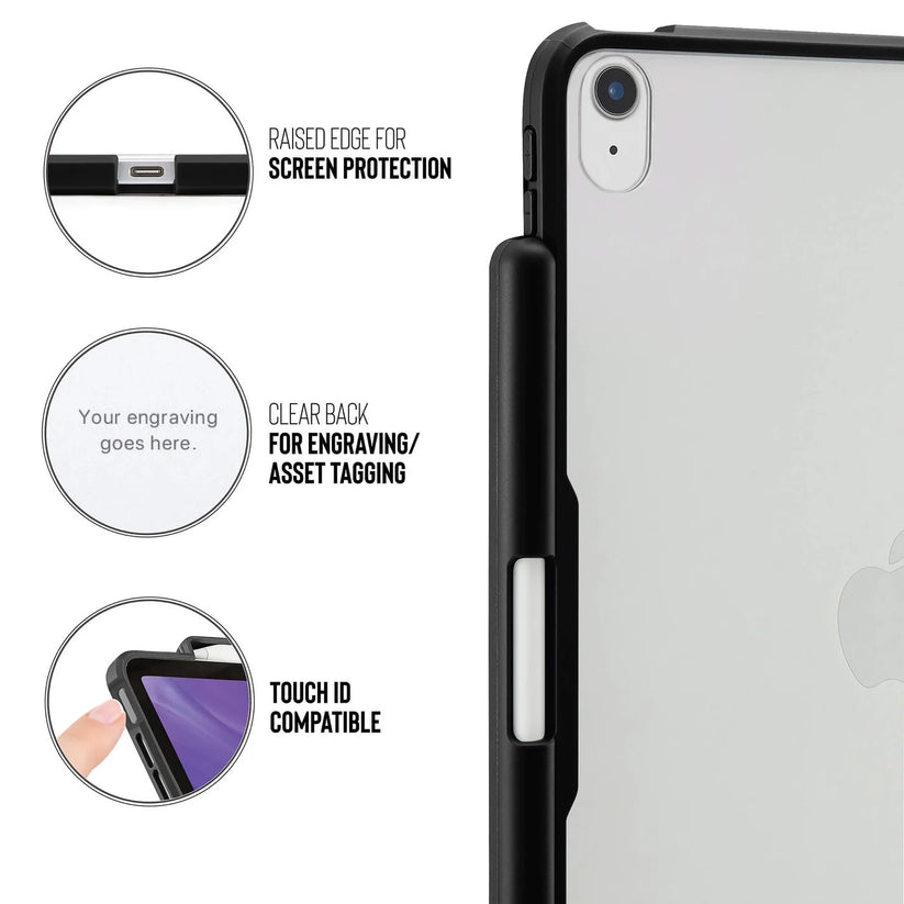 Kryt na iPad Air Pipetto Origami No3 Pencil Case - černý - istyle.work