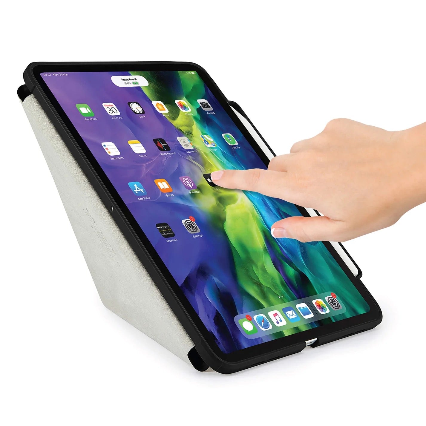 Kryt na iPad Air Pipetto Origami No3 Pencil Case - černý - istyle.work