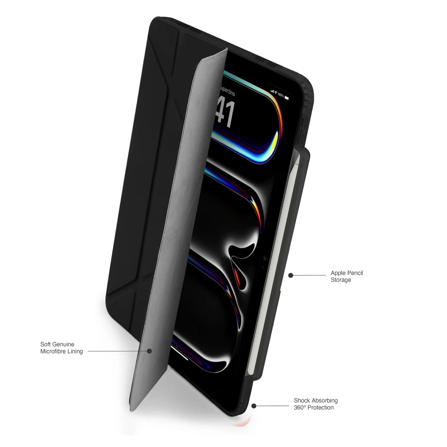 Kryt na iPad Pro 13" Pipetto Origami No3 Pencil Case - tmavě modrý - istyle.work