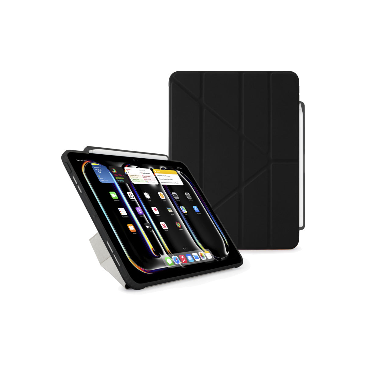 Kryt na iPad Pro 13" Pipetto Origami No3 Pencil Case - černý - istyle.work