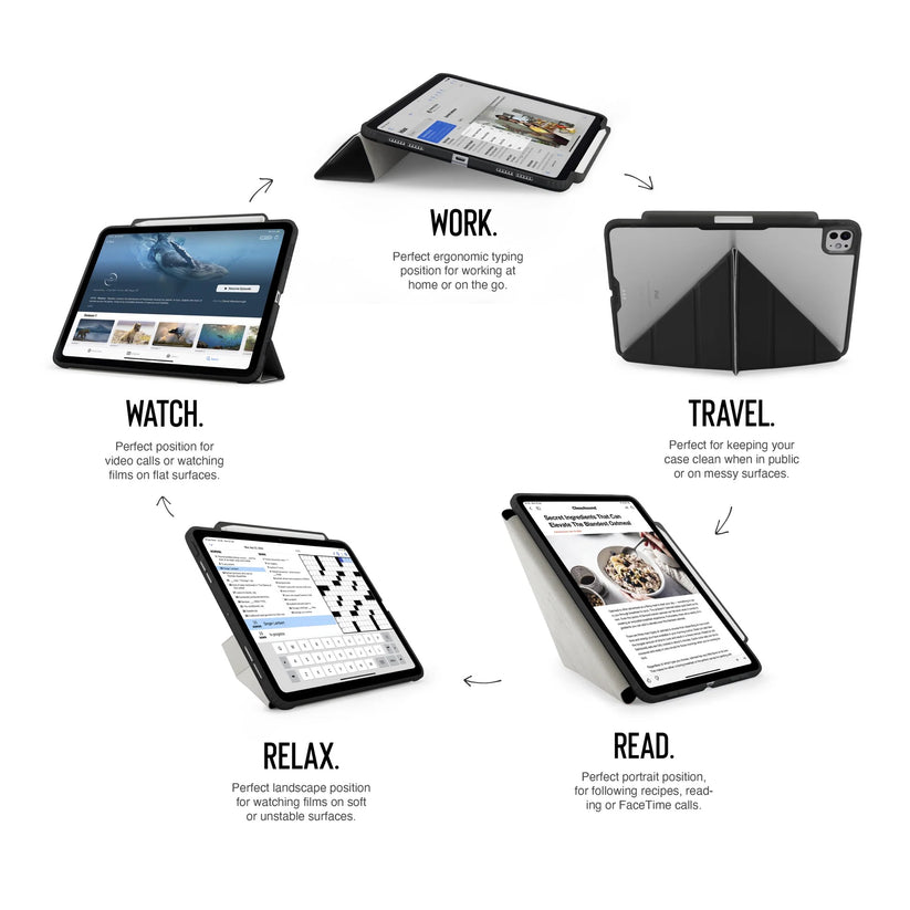 Kryt na iPad Pro 11" Pipetto Origami No3 Pencil Case - tmavě modrý - istyle.work