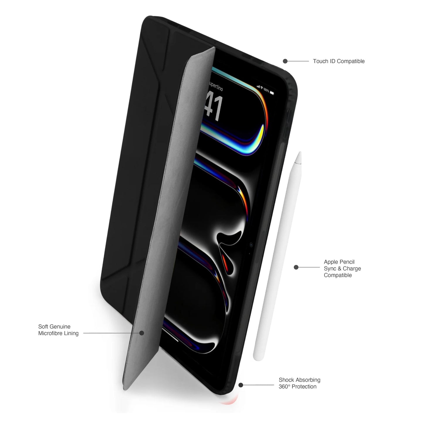 Kryt na iPad Pro 11" Pipetto Origami No1 Original Case - černý - istyle.work