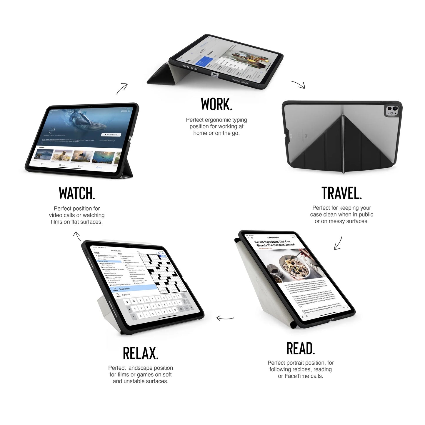 Kryt na iPad Pro 11" Pipetto Origami No1 Original Case - černý - istyle.work