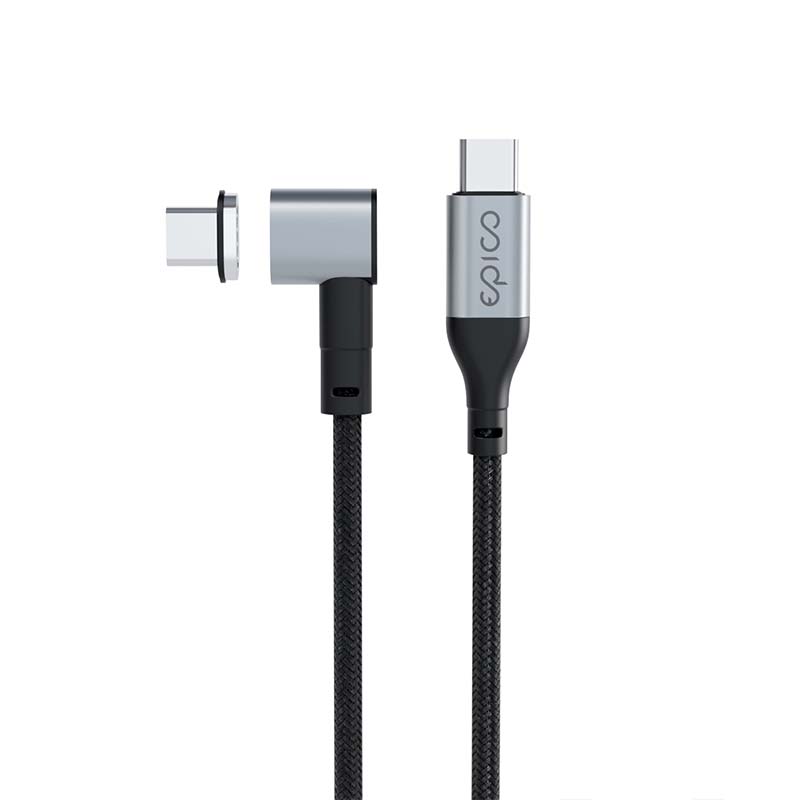 Magnetický opletený datový kabel USB-C na USB-C Epico - šedý - istyle.work