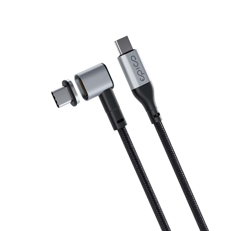 Magnetický opletený datový kabel USB-C na USB-C Epico - šedý - istyle.work