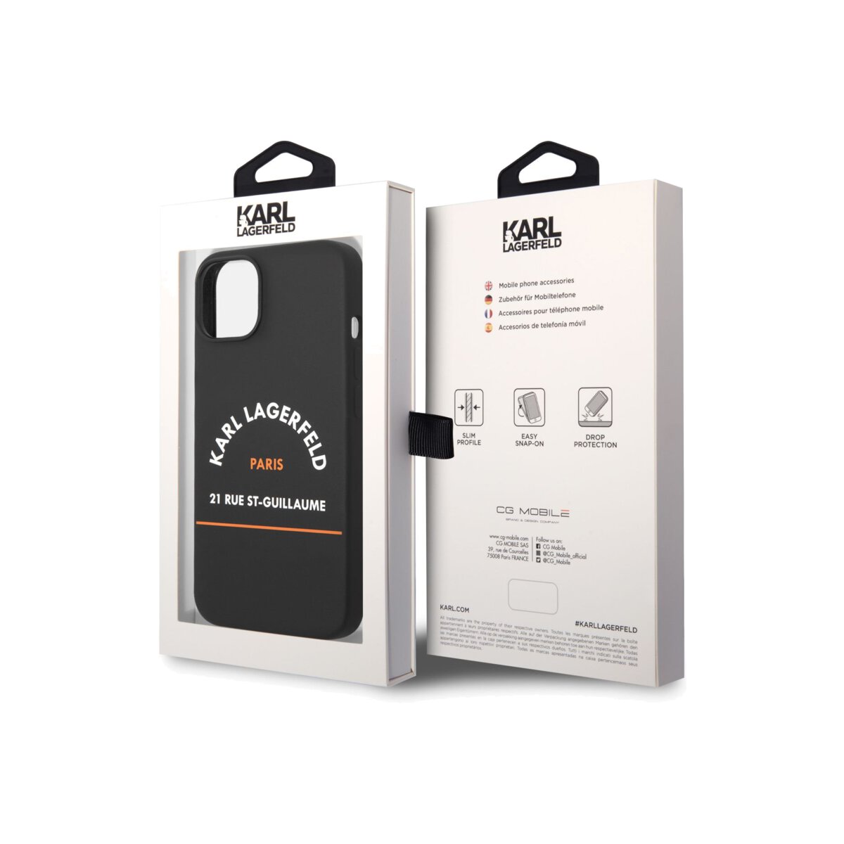 Kryt pro iPhone 14 Plus Karl Lagerfeld Rue St Guillaume - černý - istyle.work