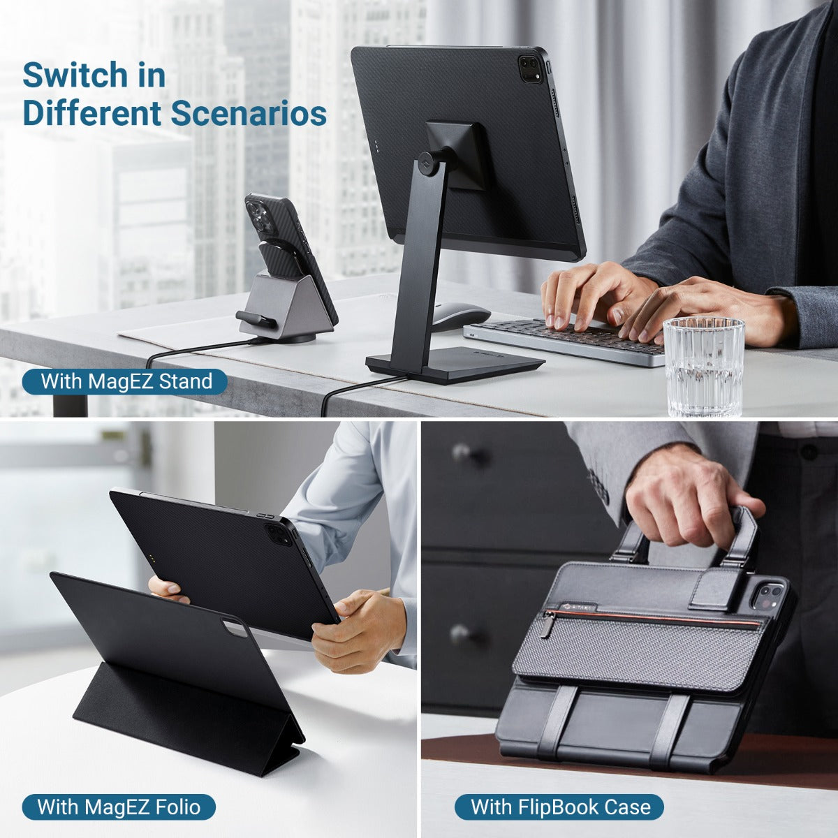 Kryt na iPad Pro 12,9" (22/21) Pitaka MagEZ 2 - černý - istyle.work