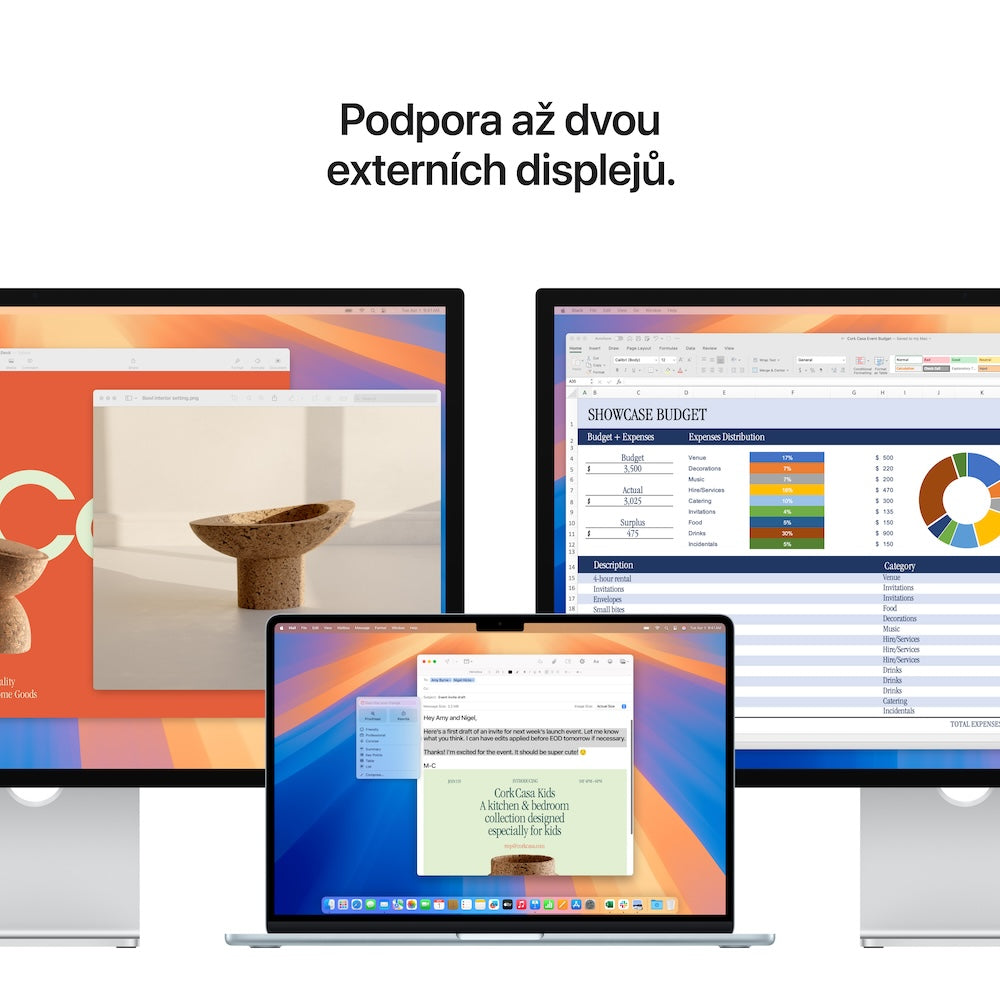 MacBook Air 15,3", Apple M4 10jádrové CPU, 10jádrové GPU, 16GB, 256GB SSD, CZ - hvězdně bílý (otevřený)