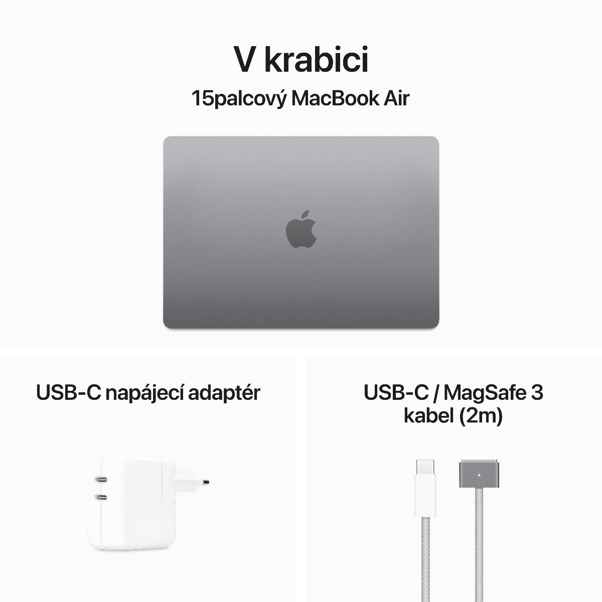 MacBook Air 15,3", Apple M3 8jádrové CPU, 10jádrové GPU, 16GB, 256GB SSD, CZ - vesmírně šedý (renovovaný) - istyle.work