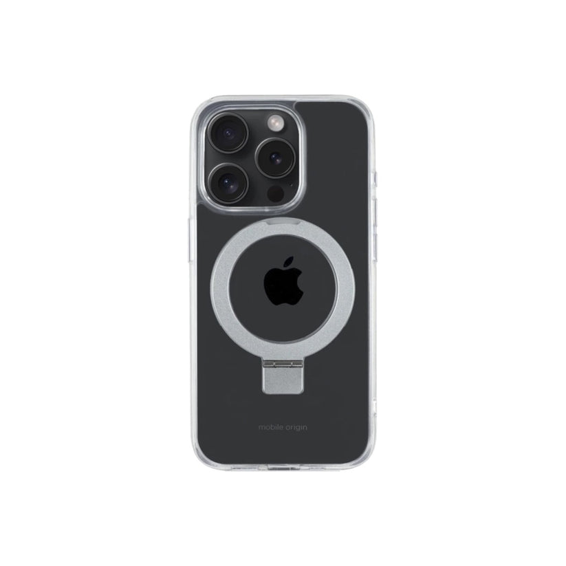 Pouzdro na iPhone 15 Pro Mobile Origin RingMag - průhledné - istyle.work