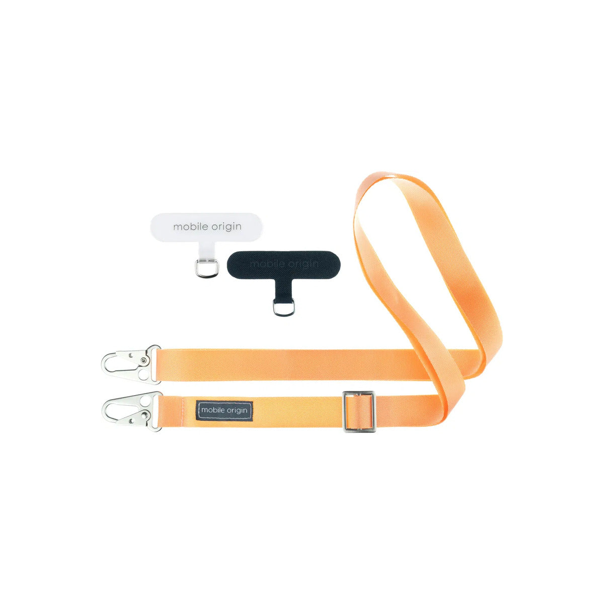 25mm popruh na telefon Mobile Origin Lanyard rope 84 - 165cm - světle oranžový - istyle.work