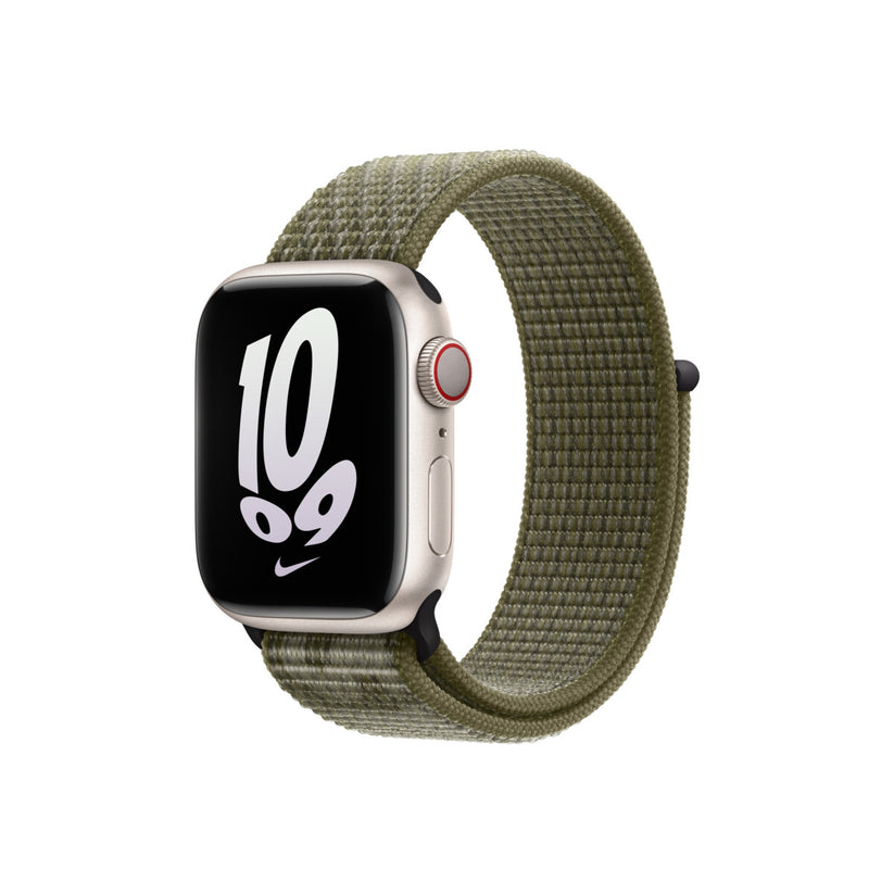 Apple 41mm sekvojovozeleno-platinový provlékací sportovní řemínek Nike - istyle.work