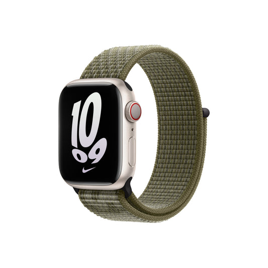 Apple 41mm sekvojovozeleno-platinový provlékací sportovní řemínek Nike - istyle.work