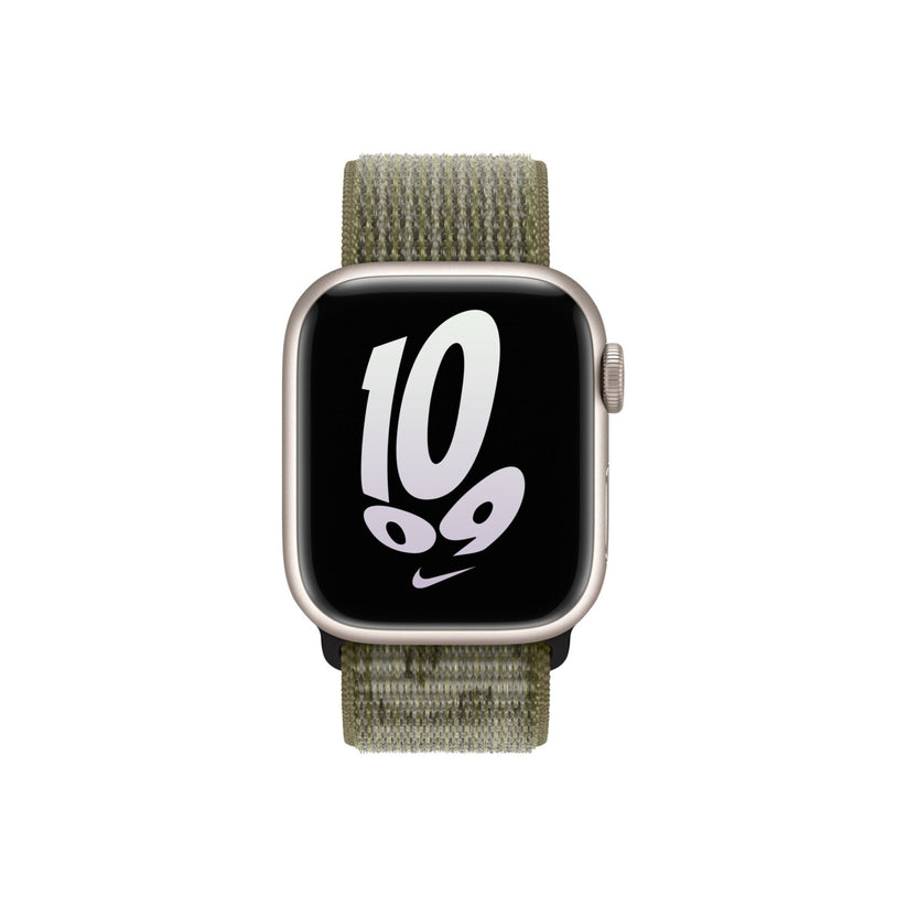 Apple 41mm sekvojovozeleno-platinový provlékací sportovní řemínek Nike - istyle.work