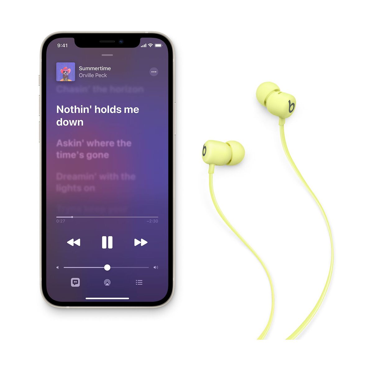 Bezdrátová sluchátka Beats Flex – citrónově žlutá - istyle.work