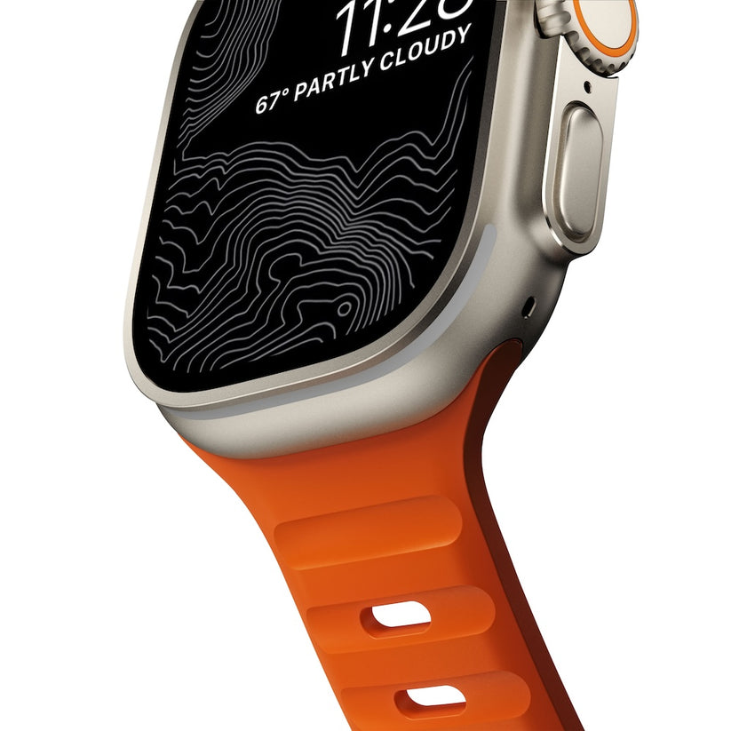 Řemínek pro Apple Watch 42/44/45/49 mm Nomad Sport Strap - oranžový - istyle.work