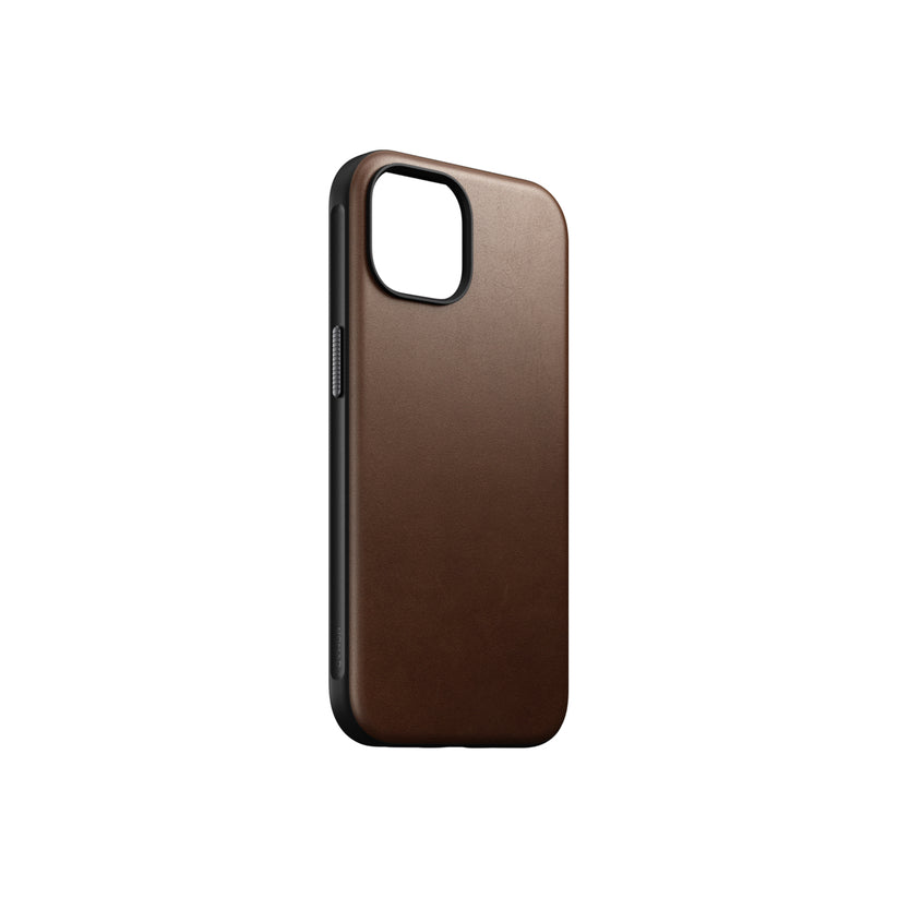 Kožený kryt pro iPhone 15 Nomad Modern - hnědý - istyle.work