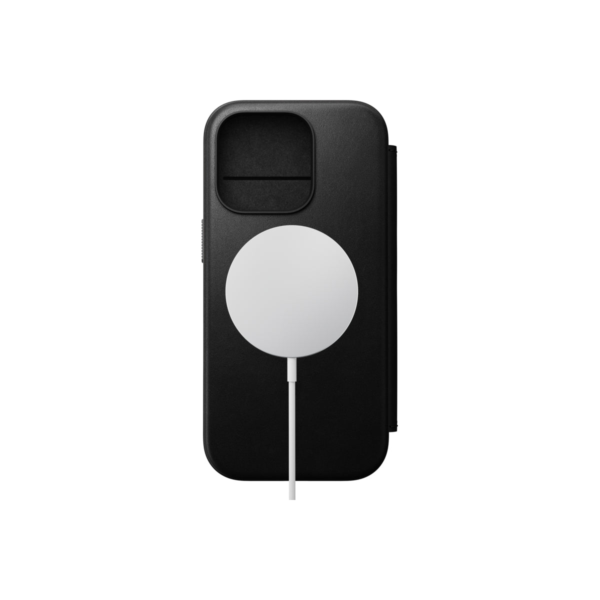 Kožený MagSafe kryt pro iPhone 16 Pro Nomad Modern Leather Folio - černý - istyle.work