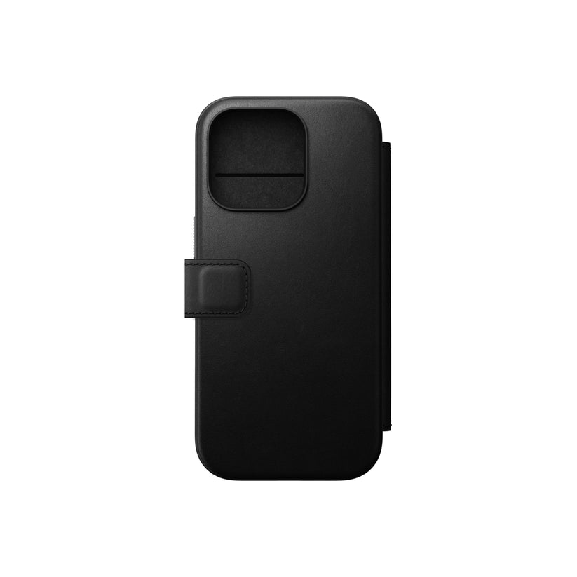 Kožený MagSafe kryt pro iPhone 16 Pro Nomad Modern Leather Folio - černý - istyle.work