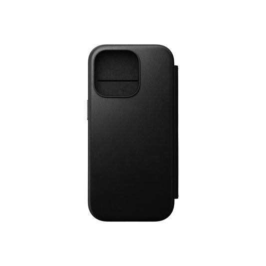 Kožený MagSafe kryt pro iPhone 16 Pro Nomad Modern Leather Folio - černý - istyle.work